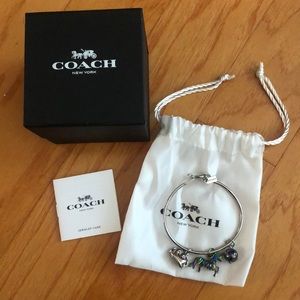 NEW Coach silver bracelet with charms